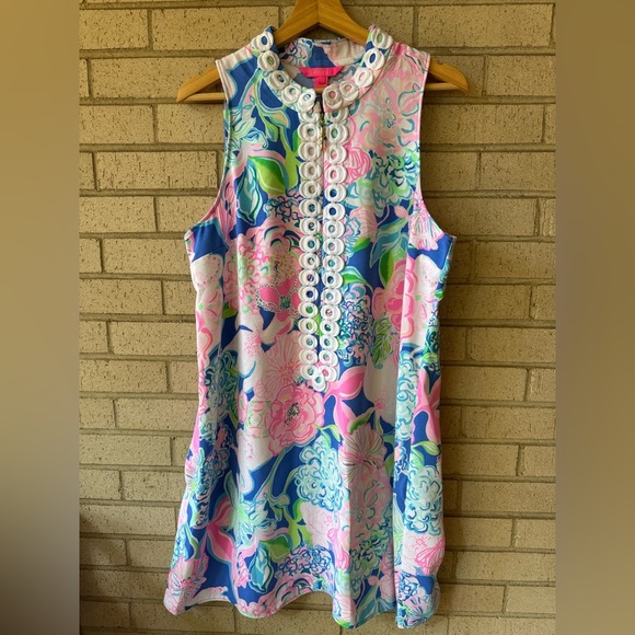 Lilly Pulitzer Jane Shift Dress Peony For Your Thoughts Size 12 Zip - Picture 4 of 6